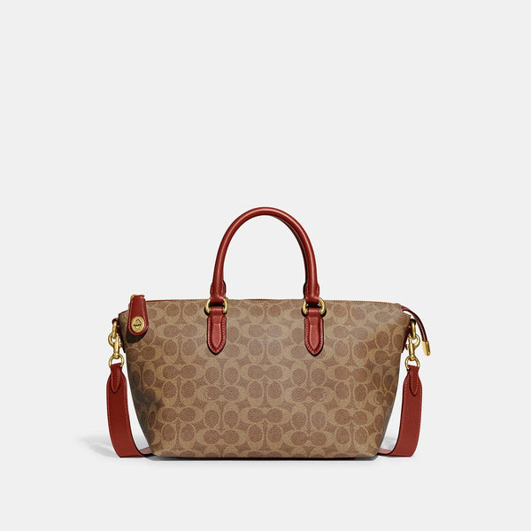 حقيبة "كارا ساتشل Cara Satchel" من القماش بنقشة ماركةكوتش