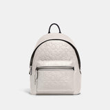 CH762-Charter Backpack 24 In Signature Leather-Chalk