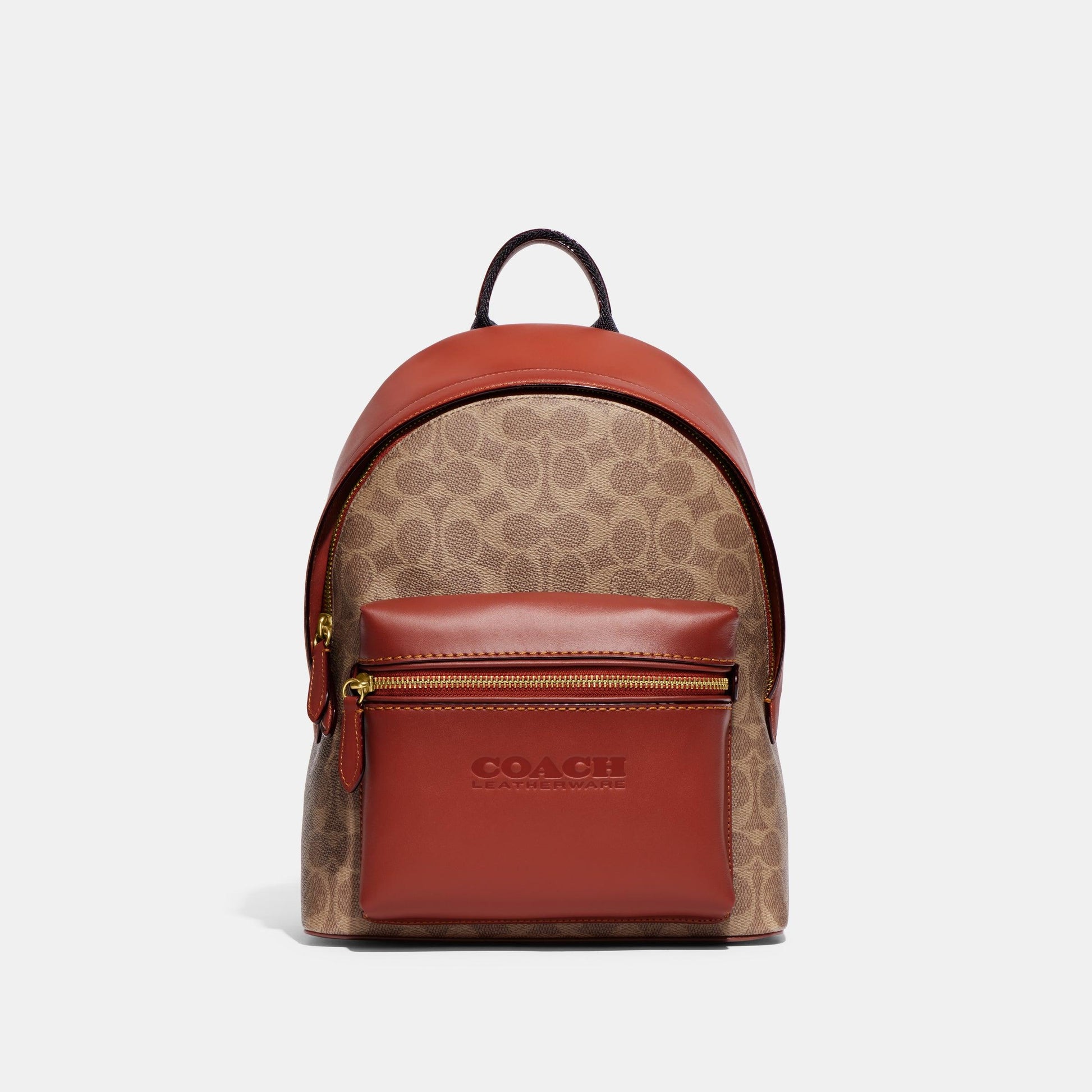 CH835-Charter Backpack 24 In Signature Canvas-Tan/Rust