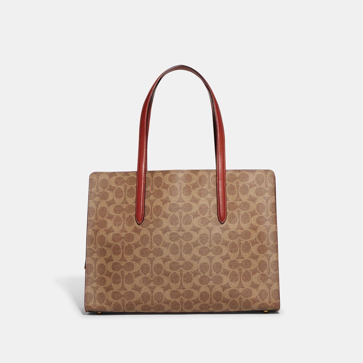 CI029-Carter Carryall In Signature Canvas-B4/Tan Rust
