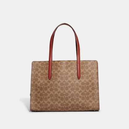 CI029-Carter Carryall In Signature Canvas-B4/Tan Rust