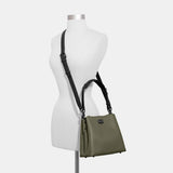 C3766-Willow Bucket Bag In Colorblock-V5/Army Green Multi