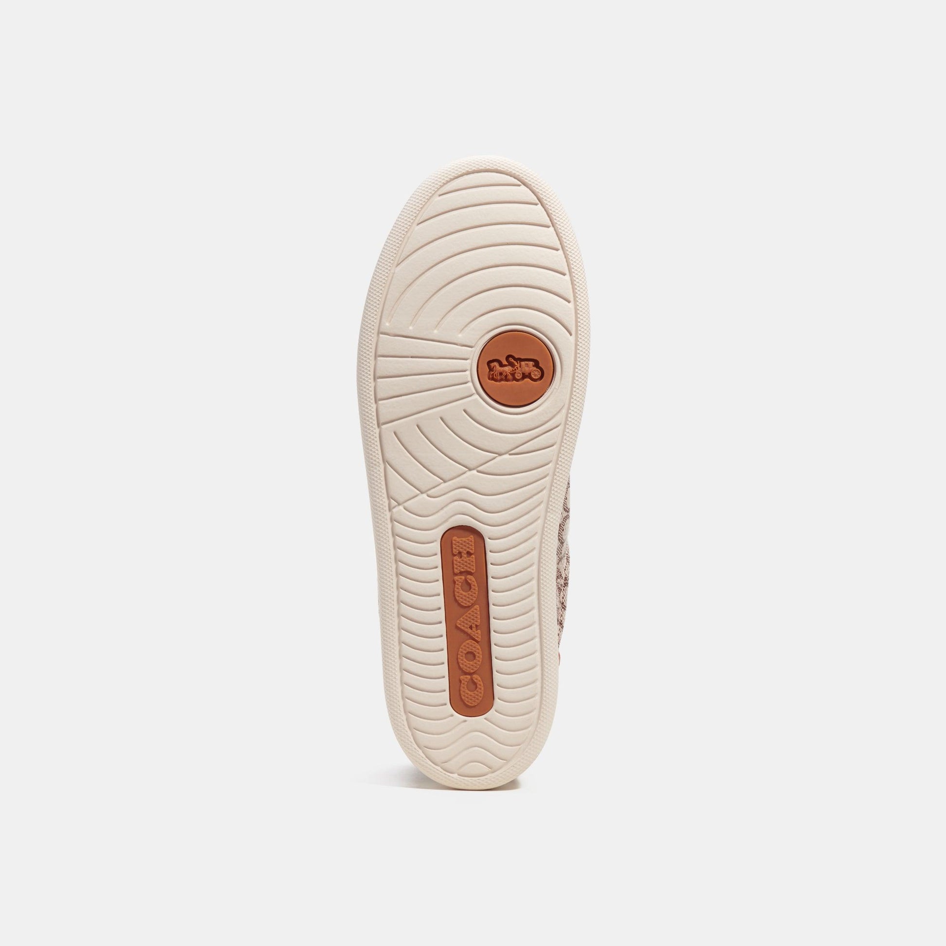 CN171-Lowline Low Top Sneaker In Micro Signature Jacquard-Cocoa/Burnished Amber