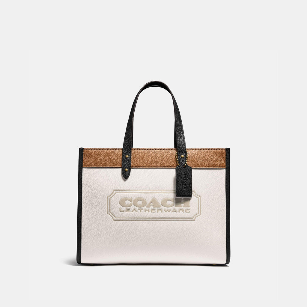 C0777-Field Tote 30 In Colorblock With Coach Badge-B4/Chalk Multi