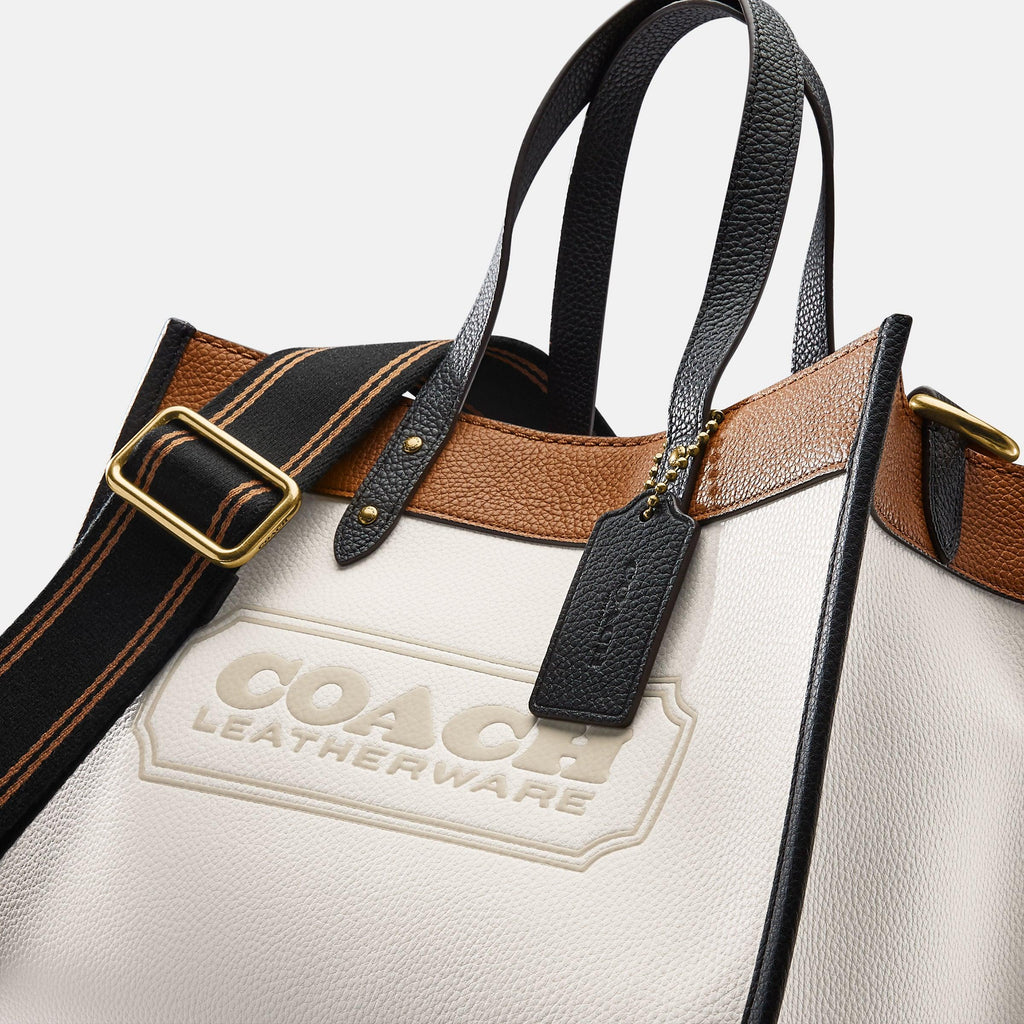 C0777-Field Tote 30 In Colorblock With Coach Badge-B4/Chalk Multi