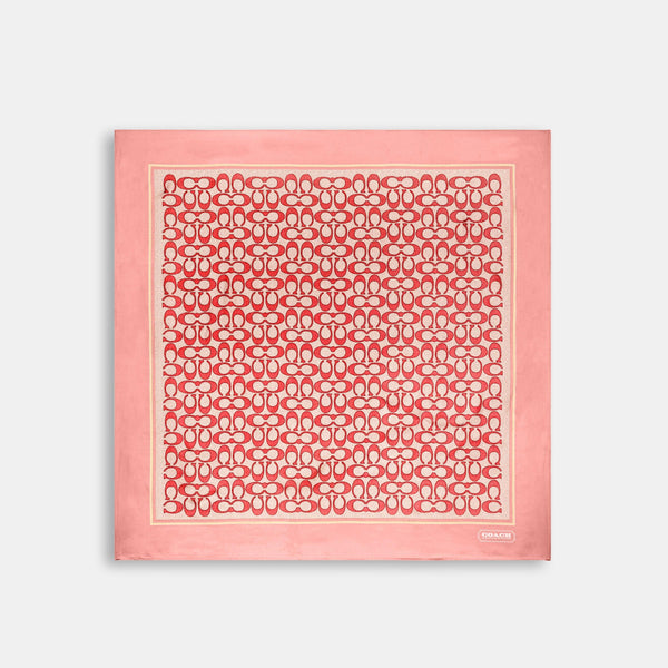 Vintage Signature Print Silk Square Scarf