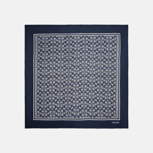 Vintage Signature Print Silk Square Scarf