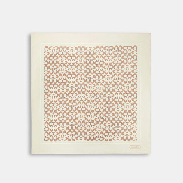 Vintage Signature Print Silk Square Scarf