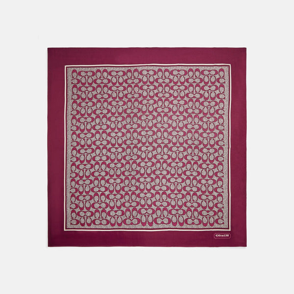 Vintage Signature Print Silk Square Scarf