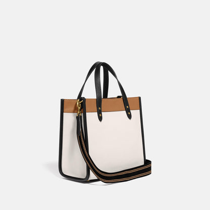 C3461-Field Tote 22 In Colorblock With Coach Badge-B4/Chalk Multi