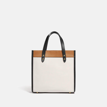 C3461-Field Tote 22 In Colorblock With Coach Badge-B4/Chalk Multi
