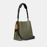 C3766-Willow Bucket Bag In Colorblock-V5/Army Green Multi