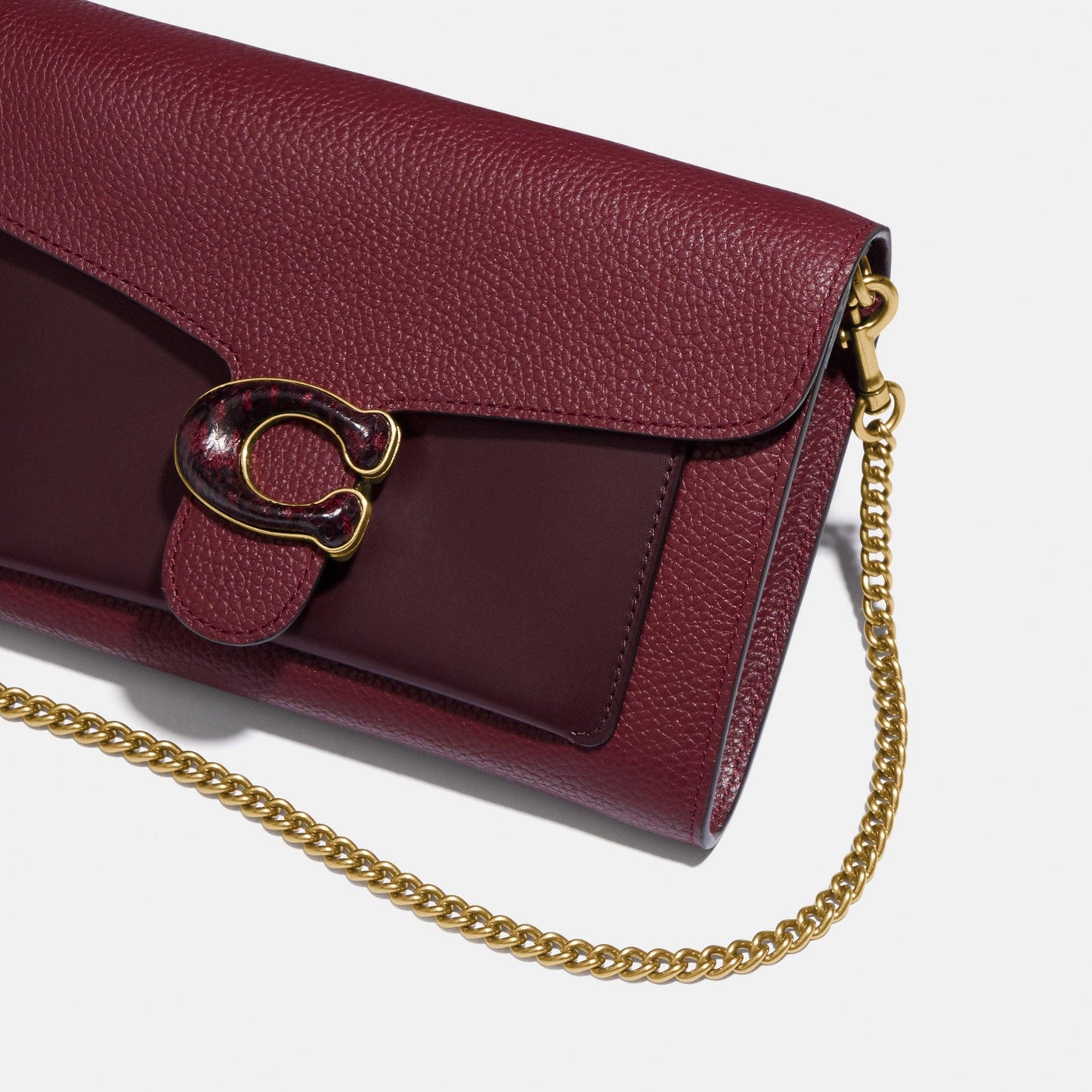 Tabby Chain Clutch In Colorblock With Snakeskin Detail - COACH Saudi Arabia Official Site
