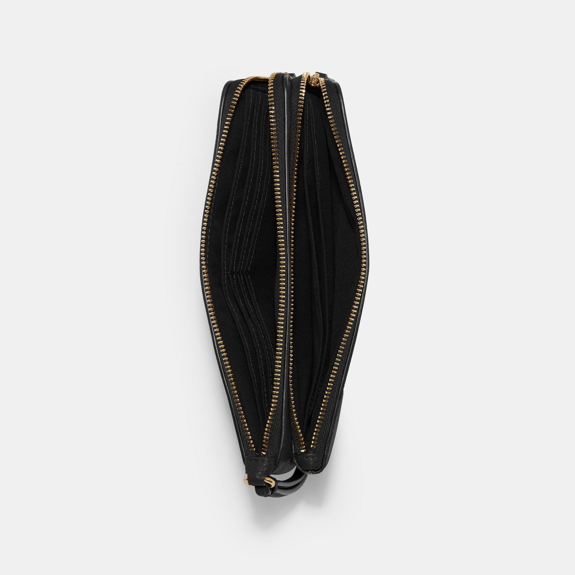 Double Zip Wallet In Signature Canvas - COACH Saudi Arabia Official Site