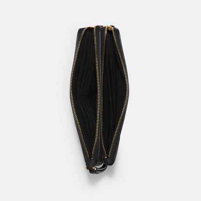 Double Zip Wallet In Signature Canvas - COACH Saudi Arabia Official Site