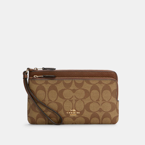 Double Zip Wallet In Signature Canvas