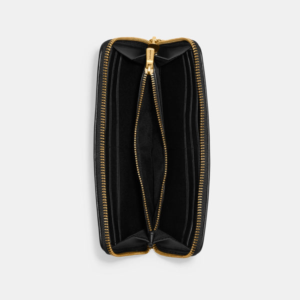 Boxed Slim Accordion Zip Wallet In Signature Textile Jacquard