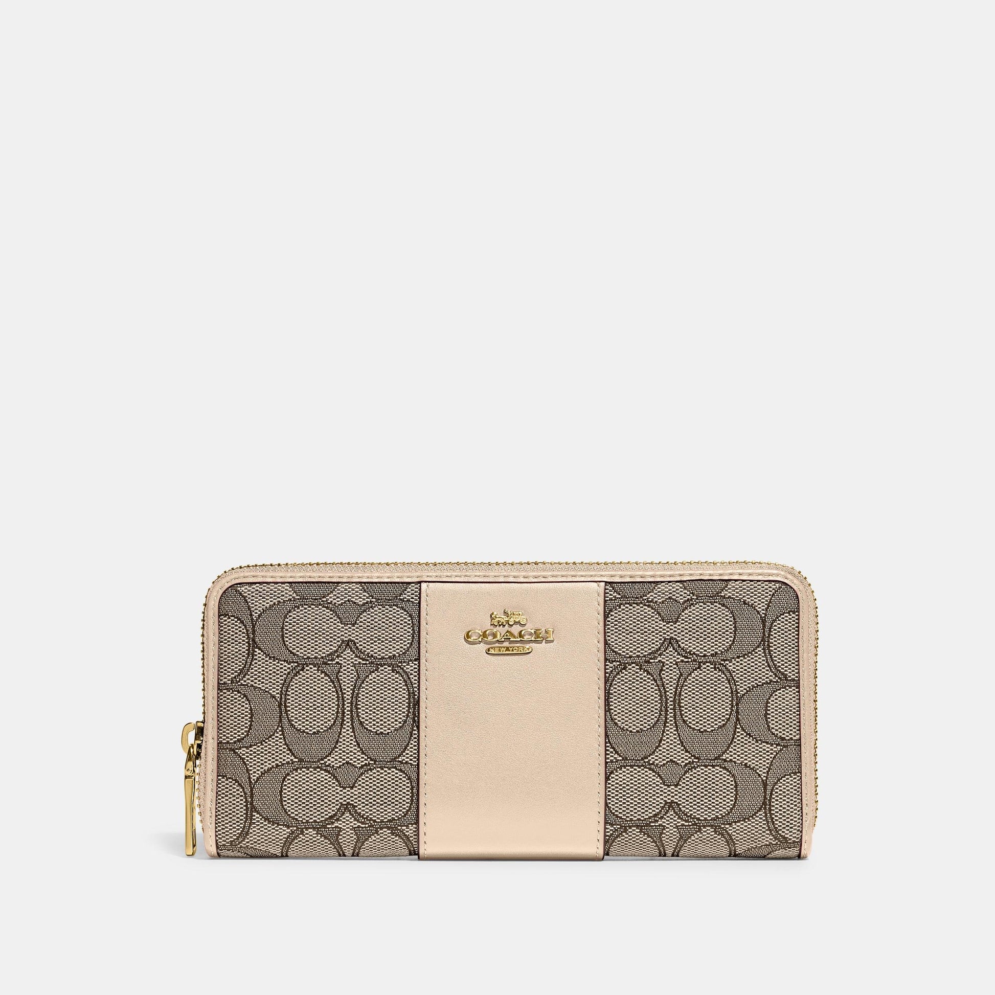 Boxed Slim Accordion Zip Wallet In Signature Textile Jacquard - COACH Saudi Arabia Official Site