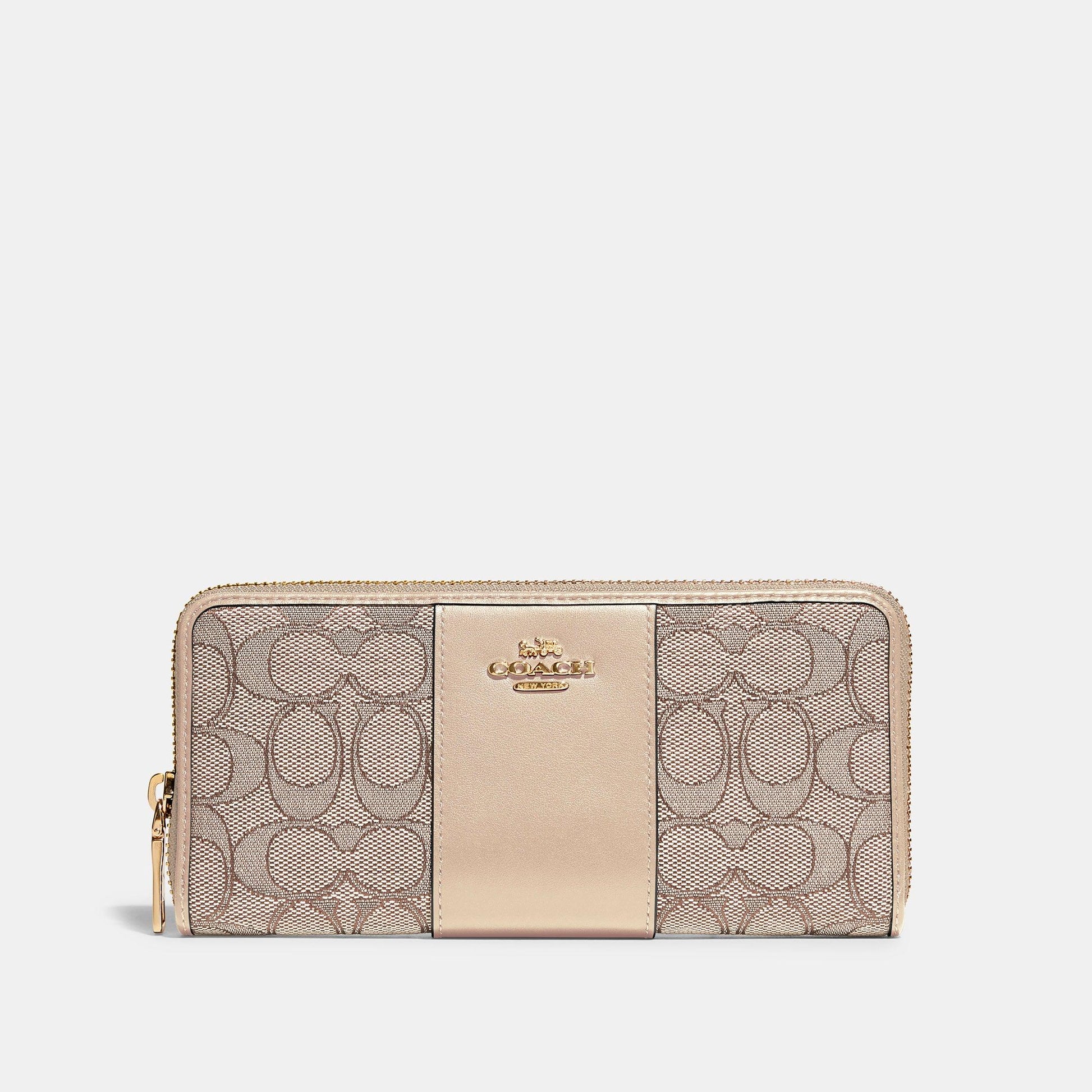 Boxed Slim Accordion Zip Wallet In Signature Textile Jacquard - COACH Saudi Arabia Official Site