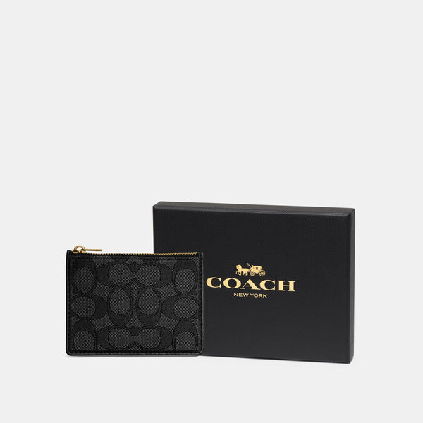 Boxed Mini Skinny Id Case In Signature Textile Jacquard