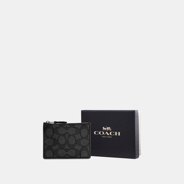 Boxed Mini Skinny Id Case In Signature Textile Jacquard