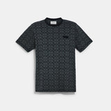 C5763-Essential T-Shirt In Organic Cotton-Charcoal Signature