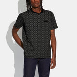 C5763-Essential T-Shirt In Organic Cotton-Charcoal Signature