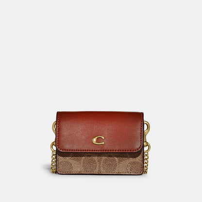 Half Flap Card Case In Colorblock Signature Canvas - COACH Saudi Arabia Official Site