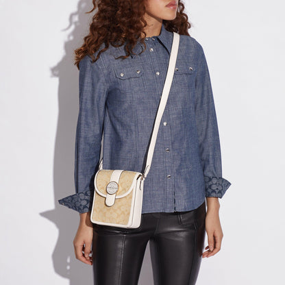 North/South Lonnie Crossbody In Signature Jacquard - COACH Saudi Arabia Official Site
