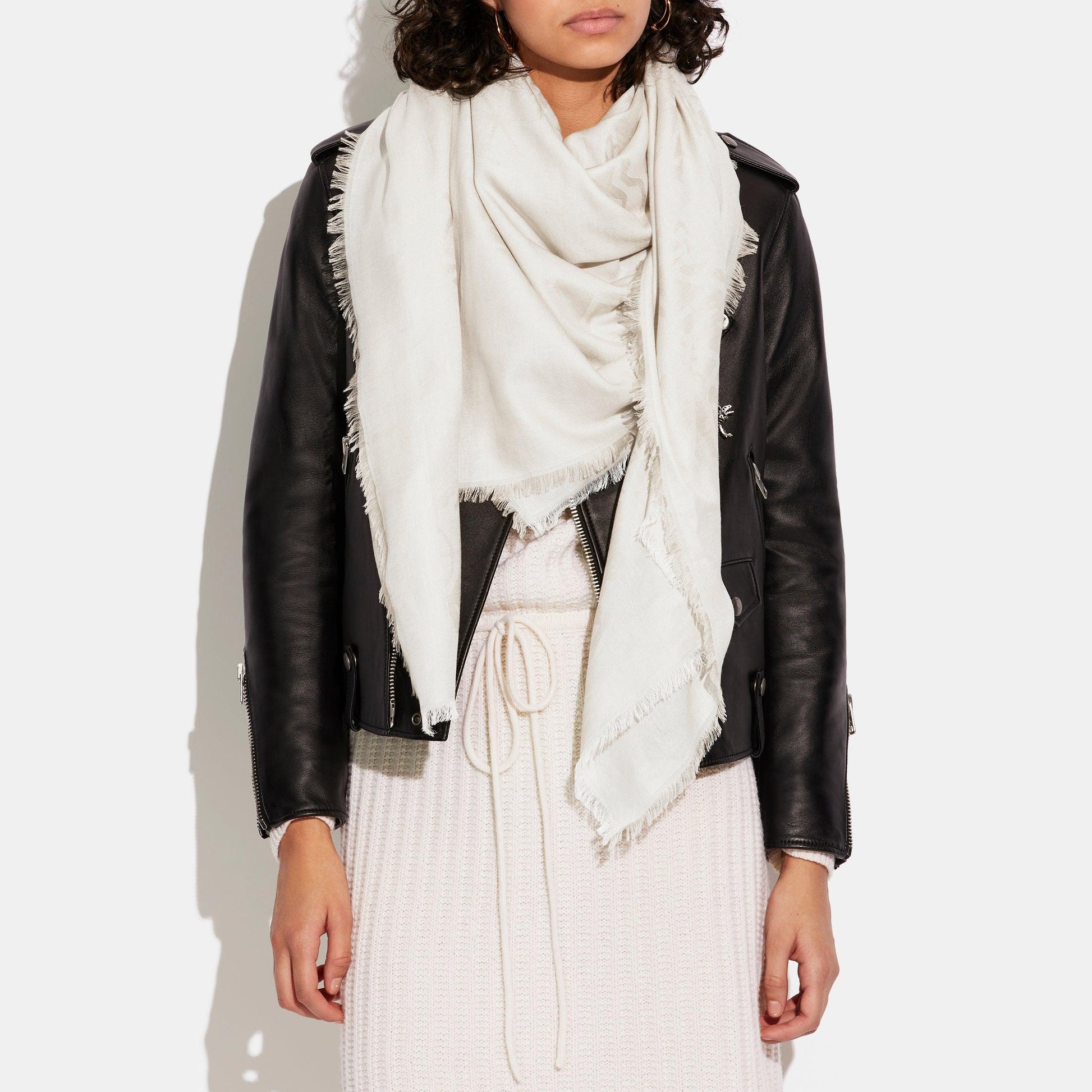 Horse And Carriage Print Oversized Square Scarf - COACH Saudi Arabia Official Site