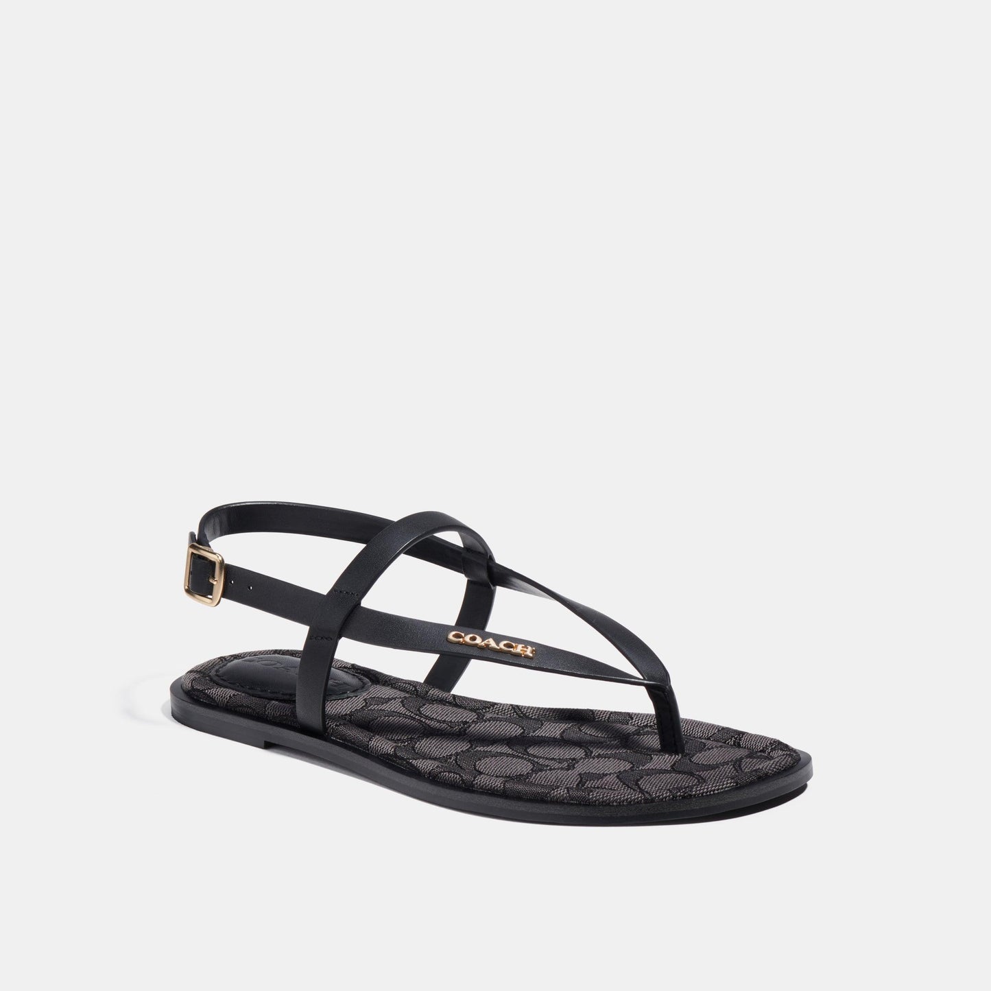 coach-JOSIE LEATHER SANDAL-C8923-Black