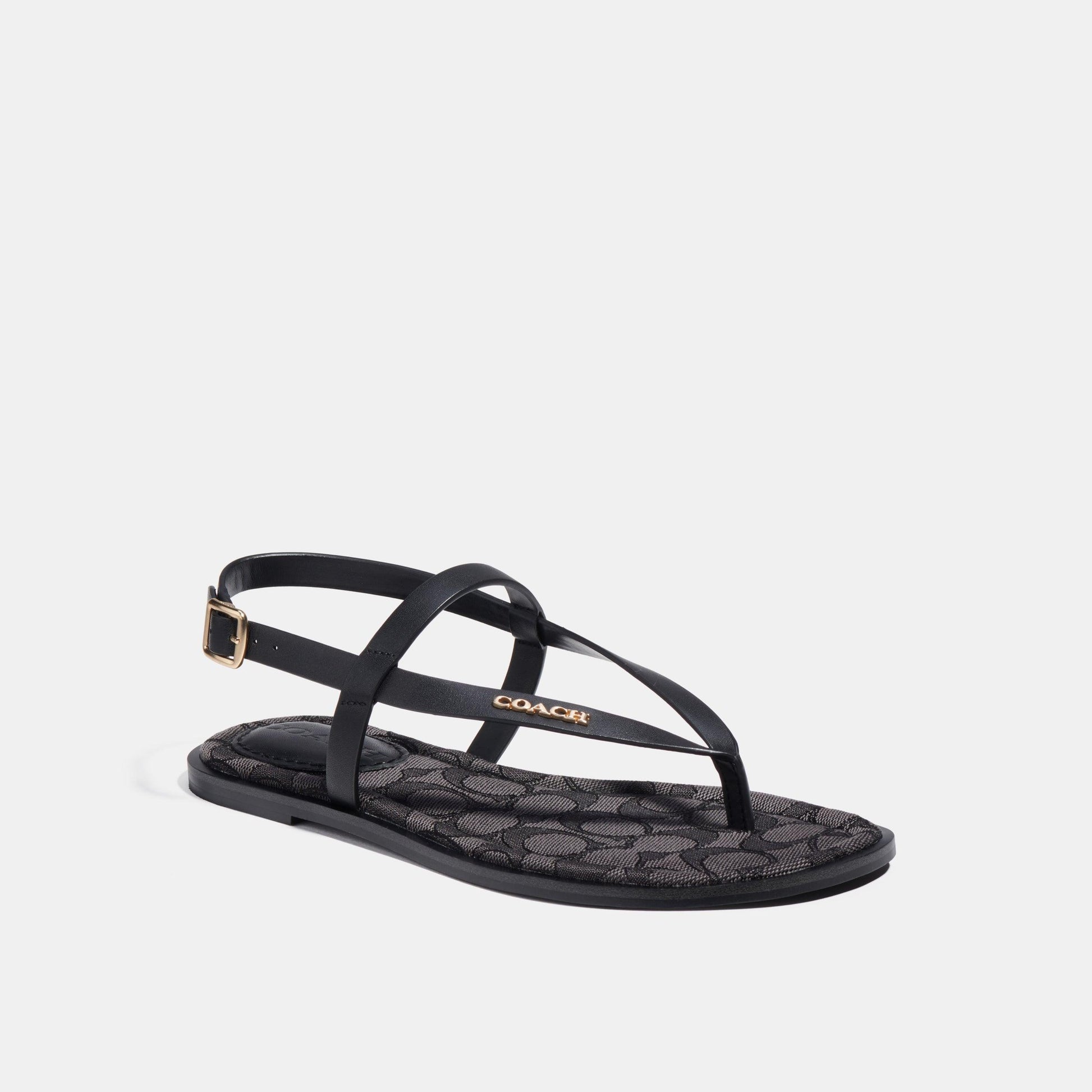 coach-JOSIE LEATHER SANDAL-C8923-Black