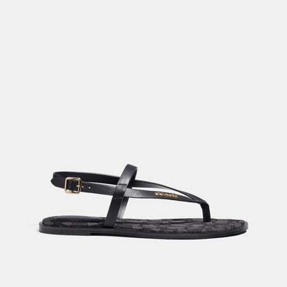 coach-JOSIE LEATHER SANDAL-C8923-Black