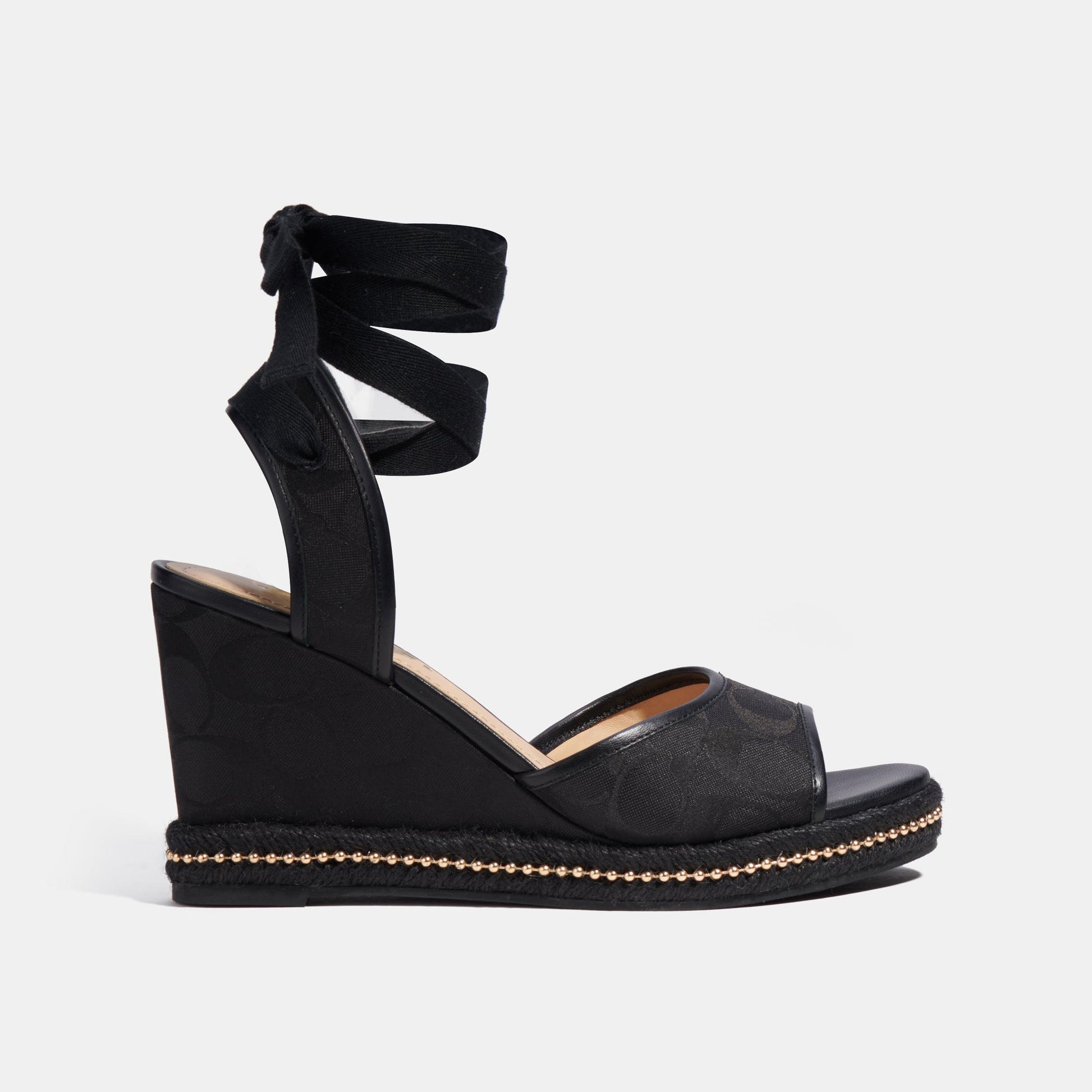 Page Wedge In Recycled Signature Jacquard-C8931-Black