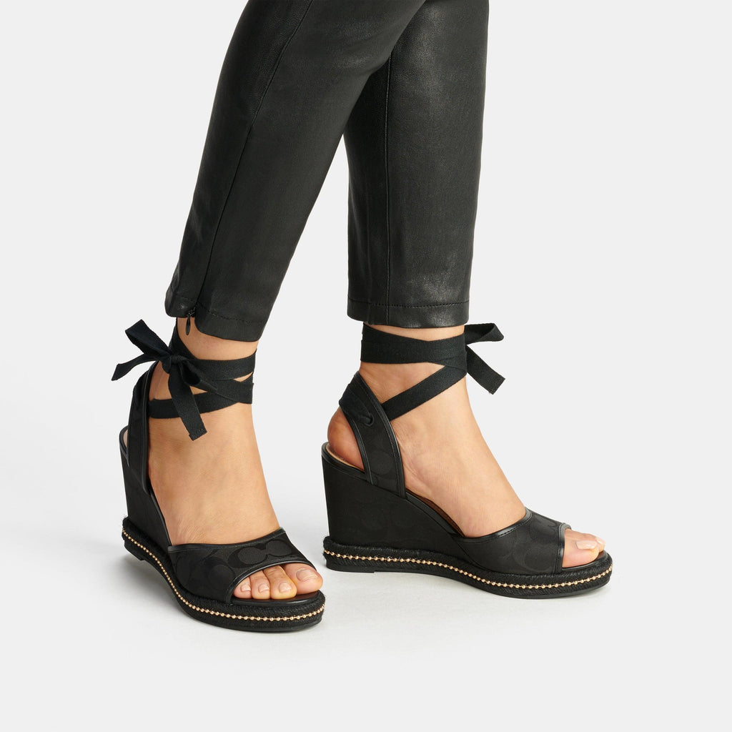 Page Wedge In Recycled Signature Jacquard-C8931-Black
