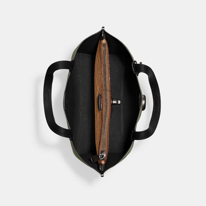 Willow Tote 24 In Colorblock With Signature Canvas Interior - COACH Saudi Arabia Official Site