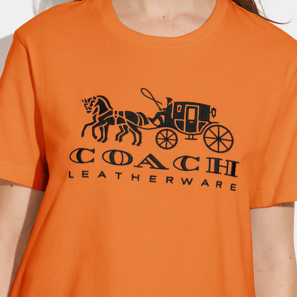 Horse And Carriage T-Shirt In Organic Cotton