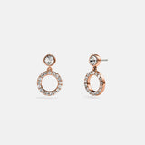 Halo Pave Drop Stud Earrings - COACH Saudi Arabia Official Site