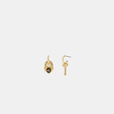 Heart Padlock And Key Earrings - COACH Saudi Arabia Official Site