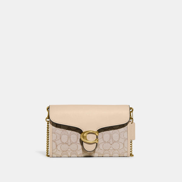 Tabby Chain Clutch In Signature Jacquard