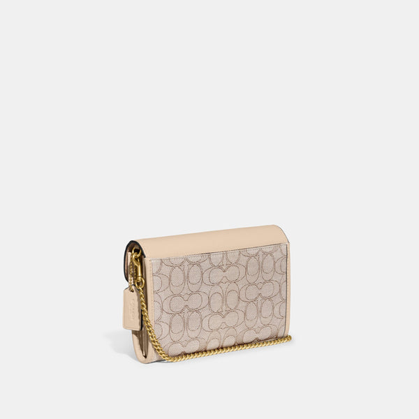 Tabby Chain Clutch In Signature Jacquard