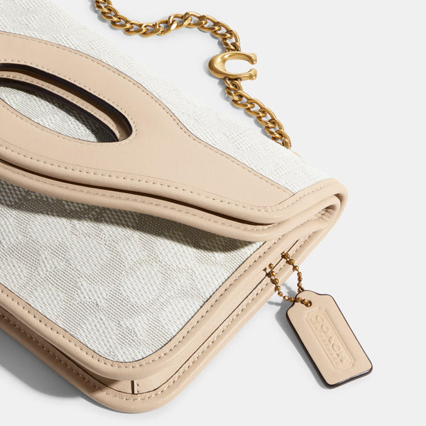 Foldover Cut Out Clutch Crossbody In Signature Jacquard
