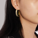 Large Signature Enamel Hoop Earrings - COACH Saudi Arabia Official Site