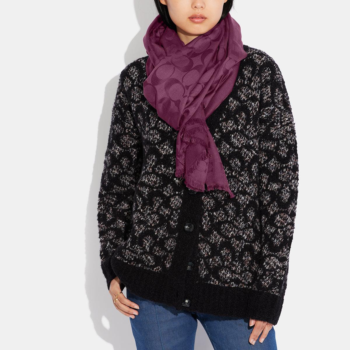 CB690-Signature Stole-Deep Berry