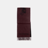 CB694-Horse And Carriage Cashmere Muffler-WINE/BLACK