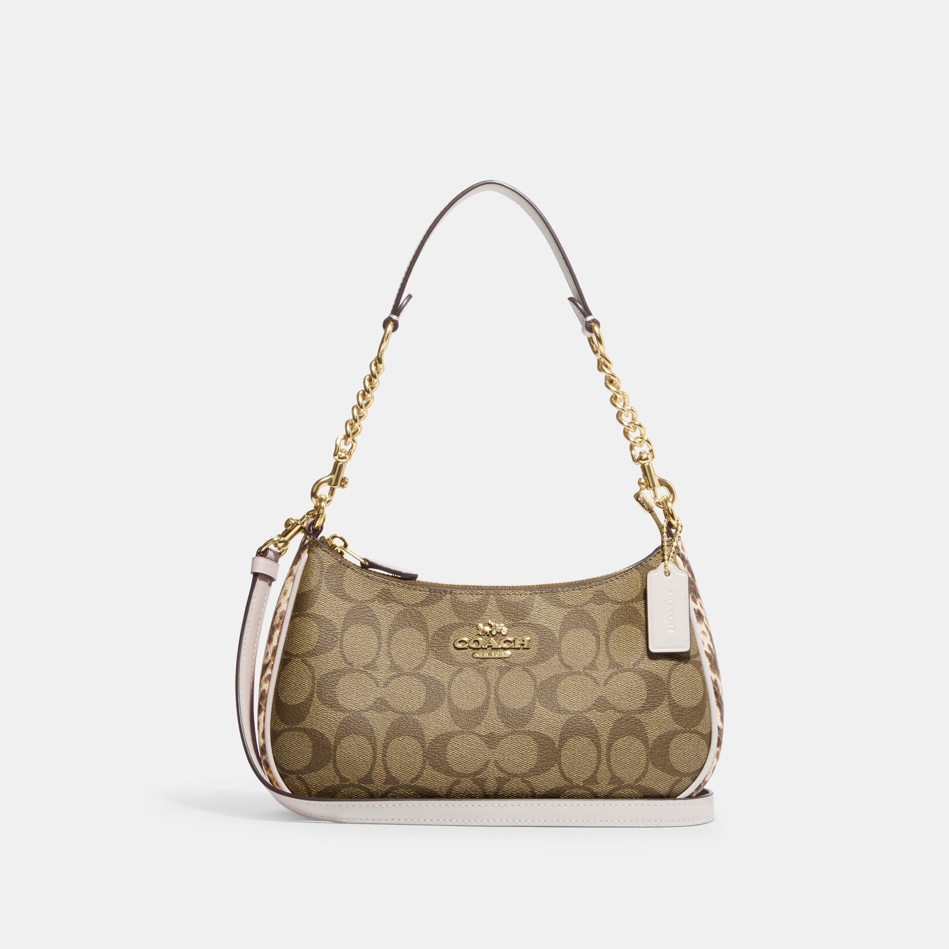Teri Shoulder Bag In Signature Canvas-CC323-Im/Khaki Chalk Multi