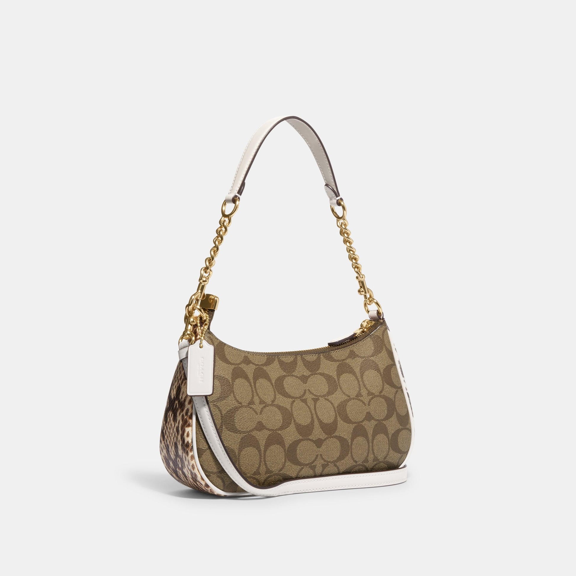 Teri Shoulder Bag In Signature Canvas-CC323-Im/Khaki Chalk Multi