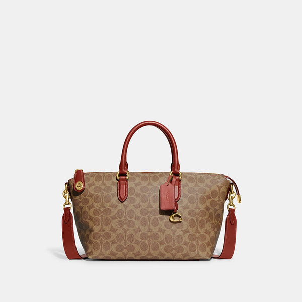 حقيبة "كارا ساتشل Cara Satchel" من القماش بنقشة ماركةكوتش