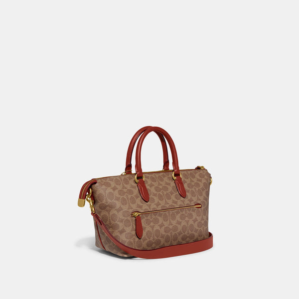 حقيبة "كارا ساتشل Cara Satchel" من القماش بنقشة ماركةكوتش