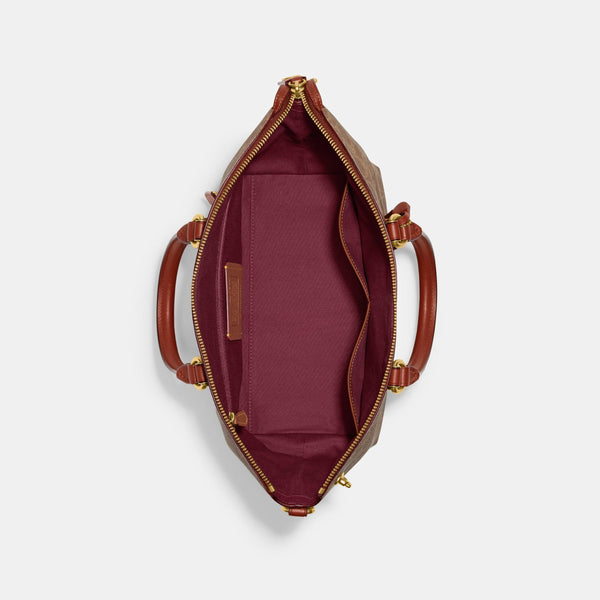 حقيبة "كارا ساتشل Cara Satchel" من القماش بنقشة ماركةكوتش